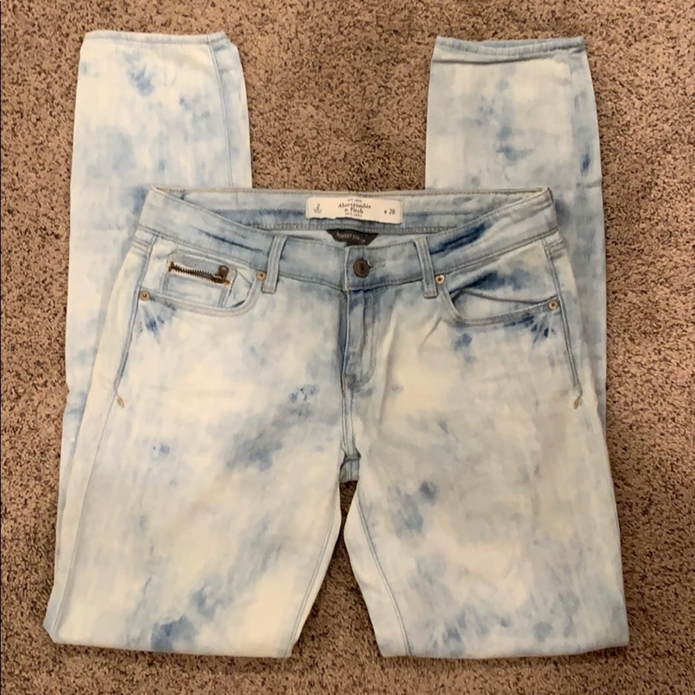 Abercrombie Bleached Acid Low Rise Skinny Jeans 2
